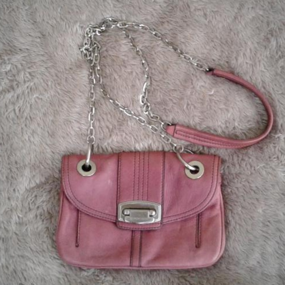 B. Makowsky Crossbody Purse Bag Plum Leather